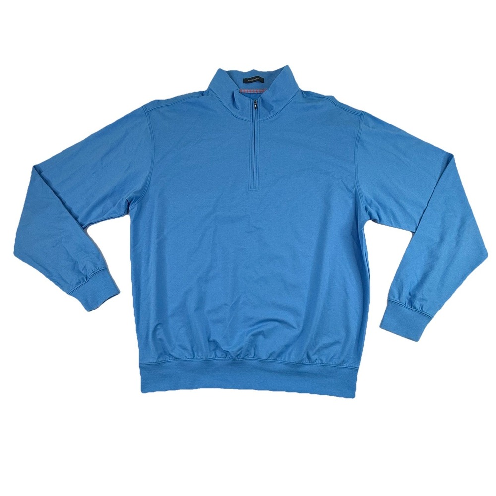 Turtleson 1/4 Zip Pullover Blue Men's Large Long Sleeve Performance Golf